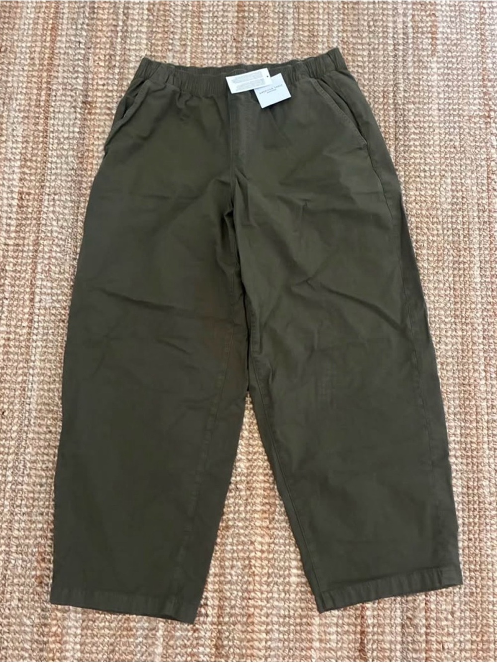 New American Eagle olive green wide leg